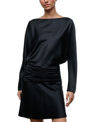 Freda Silk Blend Mini Dress