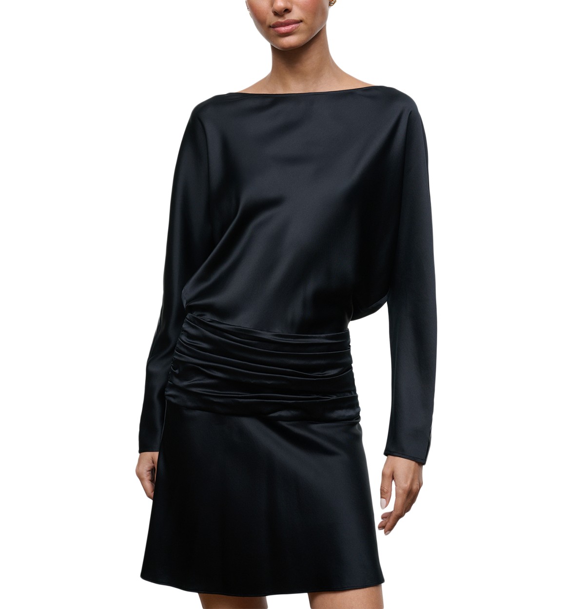 Freda Silk Blend Mini Dress
