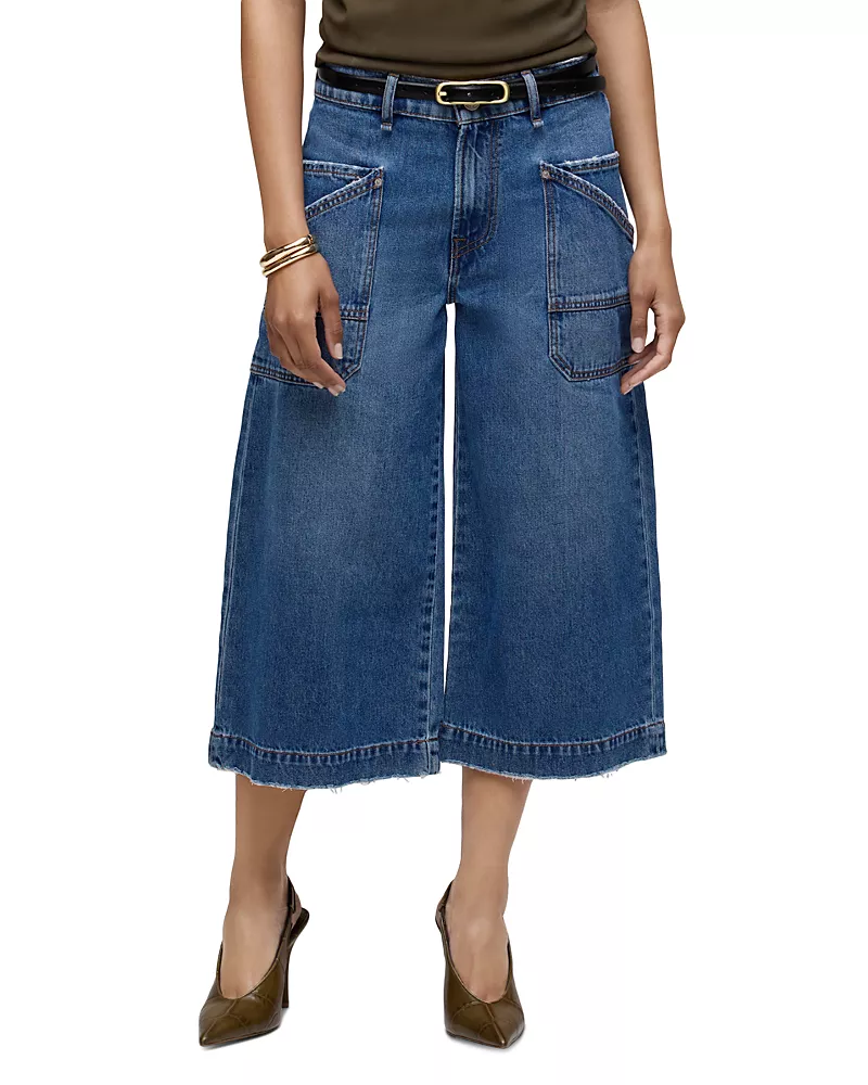 Hudson Noa High Rise Relaxed Gaucho Jeans in Dove