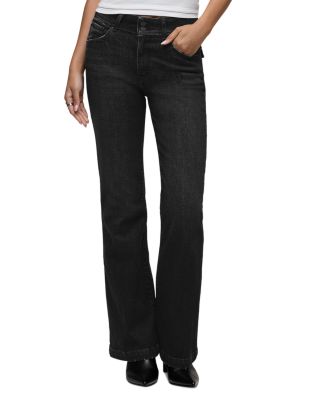Hudson Dana High Rise Flare Jeans in Black Bird