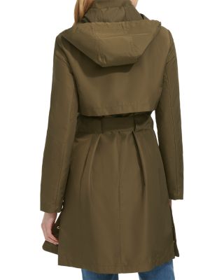 Zip Front Trench Rain Coat - thumbnail 4