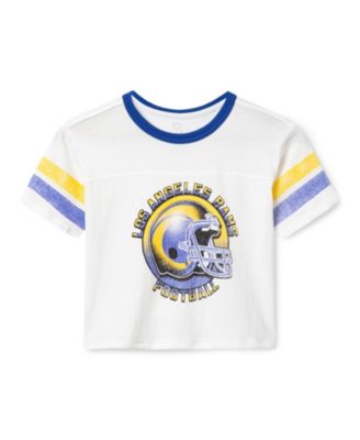  Unisex NFL Los Angeles Rams Striped Ringer Tee
