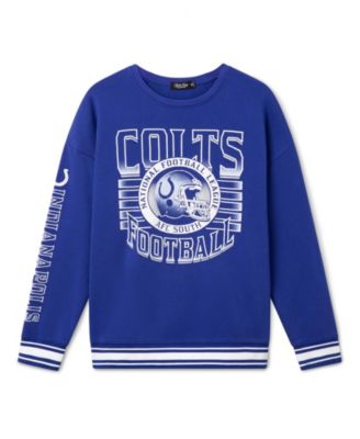 Unisex NFL Indianapolis Colts Striped Rib Crew Fleece Sweatshirt