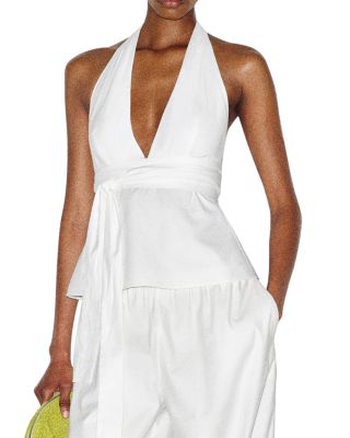 Naive Cotton Stretch Halter Top
