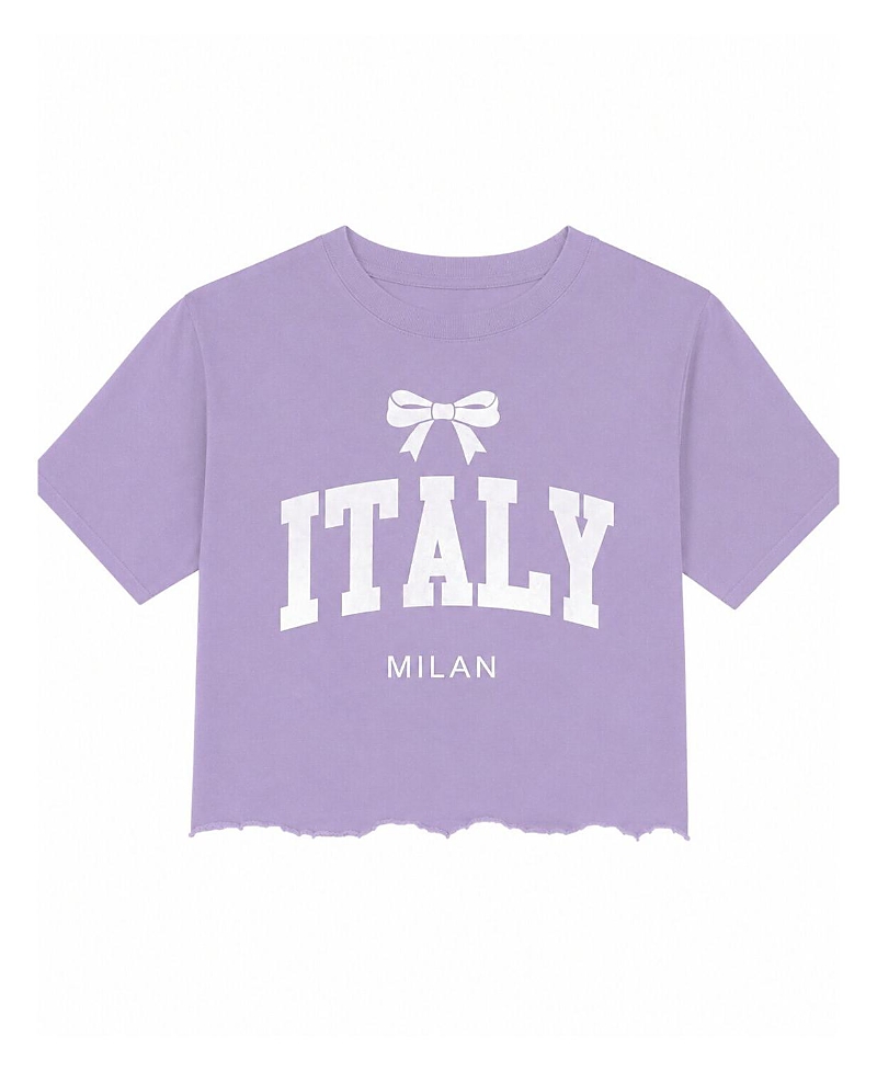 Prince Peter Collection Girls' Italy Milan Bow Crop Top - Big Kid