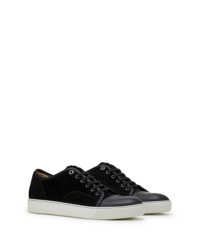 Lanvin Dbb1 Sneakers in Leather and Suede in Black