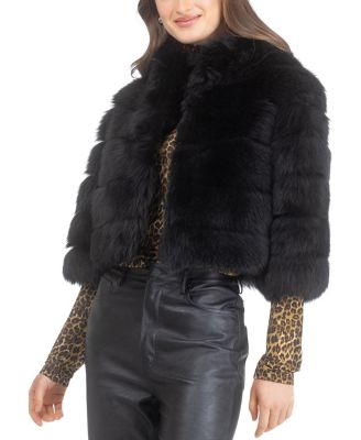  Merinillo Shearling Lamb Bolero with Cropped Sleeves