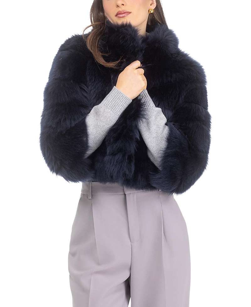 Gorski Merinillo Shearling Lamb Bolero with Cropped Sleeves