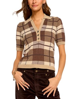 Melanie Short Sleeve Polo Sweater