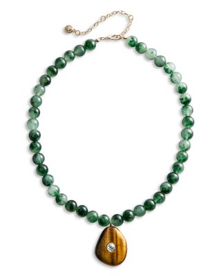 Jamie Gemstone Beaded Pendant Necklace, 17-20"
