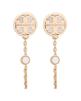 Tory Burch Icon Mother of Pearl Drop Earrings, 2.1L