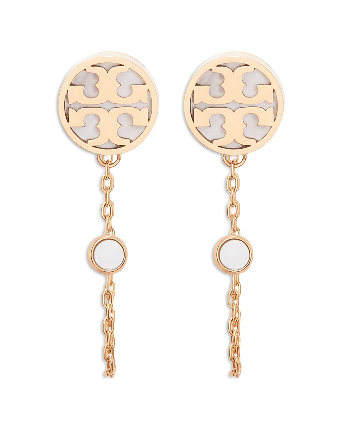 Tory Burch Icon Mother of Pearl Drop Earrings, 2.1L