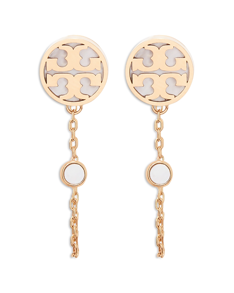 Tory Burch Icon Mother of Pearl Drop Earrings, 2.1L · One Size