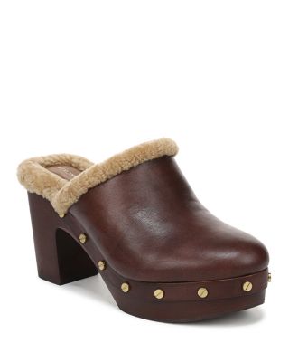 Women's Larken Shearling Lined Leather Clogs