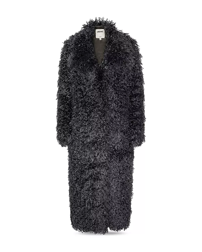 L'Agence Lizbeth Long Faux Fur Jacket