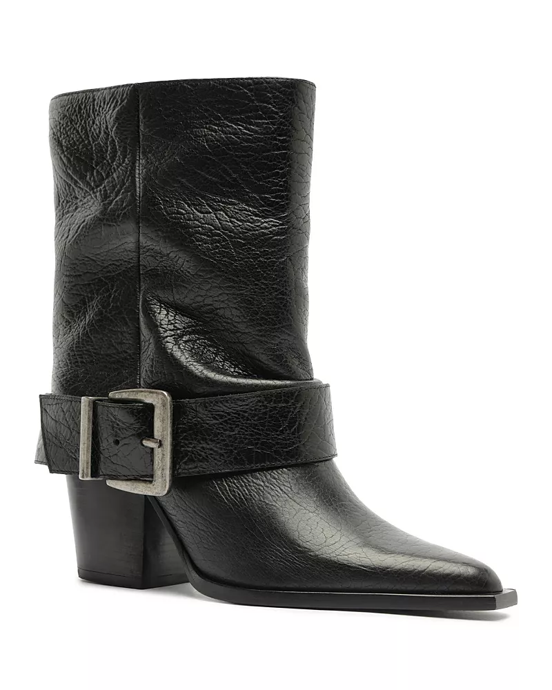 Schutz Women's Parker Leather Moto Boots