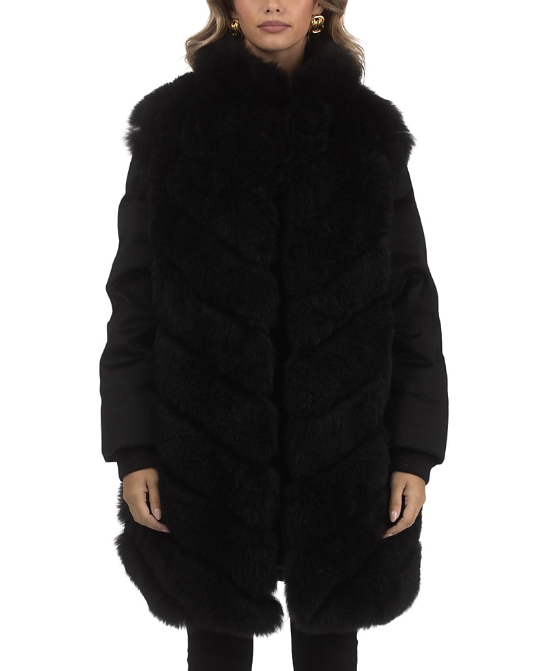 Gorski Select Cashmere Goat Diagonal Stroller with Loro Piana Cashmere Sleeves and Back · S