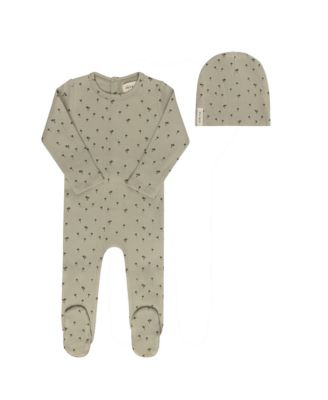  Boys' Printed Palm Trees Collection Footie + Beanie - Baby
