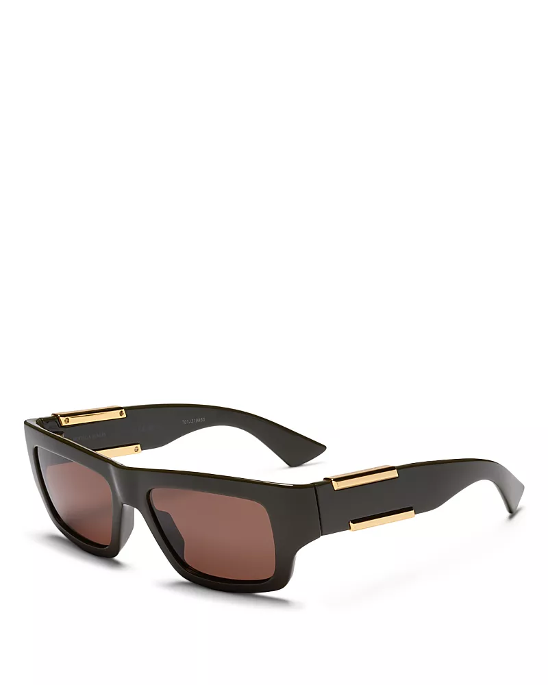 Bottega Veneta Rectangle Sunglasses, 53mm