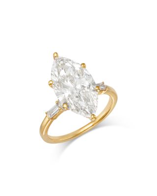 Luxe Collection Certified Lab Grown Diamond Marquise Engagement Ring in 18K Yellow Gold, 5.5 tcw