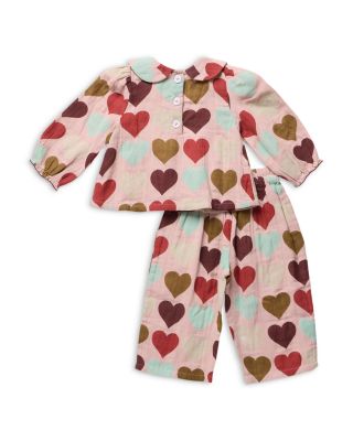 Girls' Dawson Printed Cotton Top & Pants Set - Baby