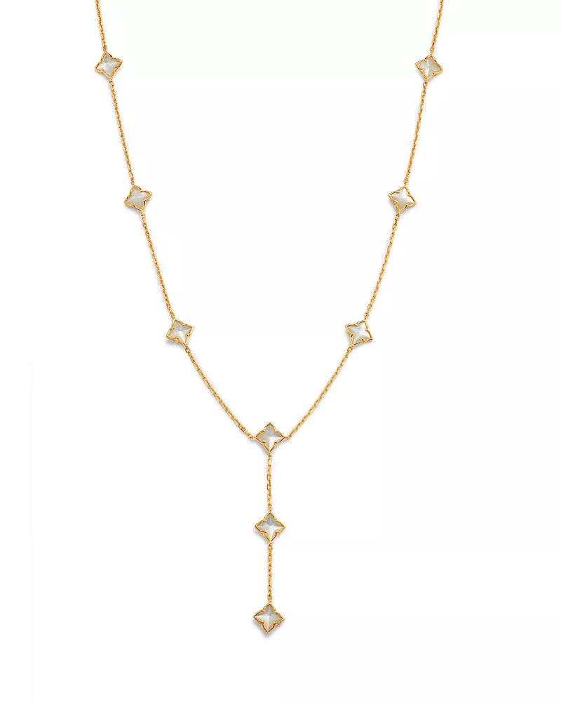 Roberto Coin 18K Yellow Gold Venetian Princess Mother of Pearl Lariat Necklace, 15
