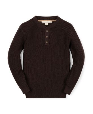 Boys' Organic Sweater Henley with Elbow Patches - Little Kid, Big Kid
