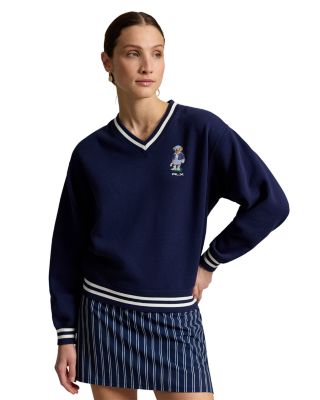 Polo Bear Fleece V Neck Pullover