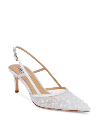 Women's Reem Embellished Satin Slingback Pumps