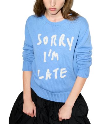 Eroso Cotton Sorry I'm Late Sweater