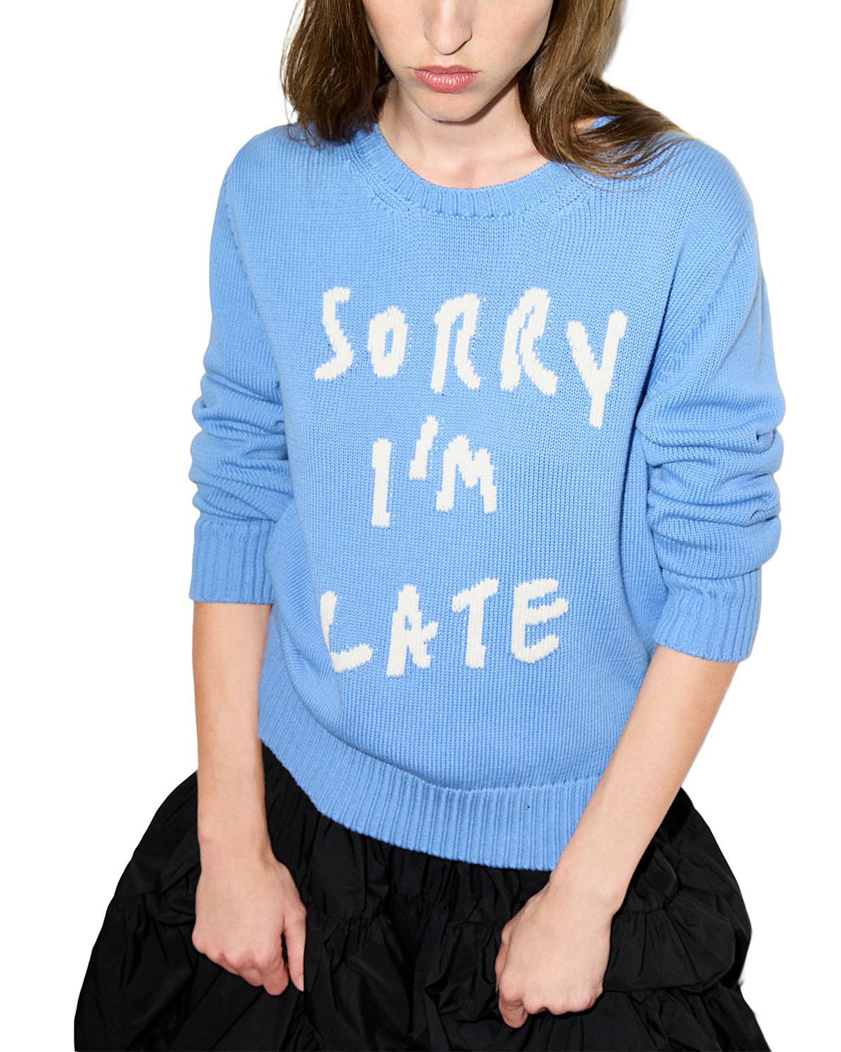Max & Co. Eroso Cotton Sorry I'm Late Sweater