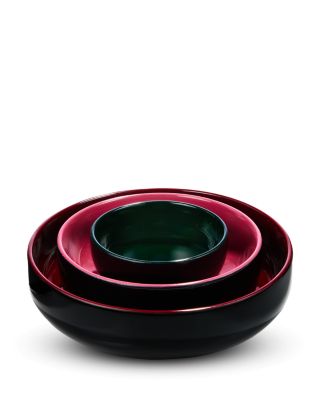 Lacquered Nesting Bowl, Set of 3