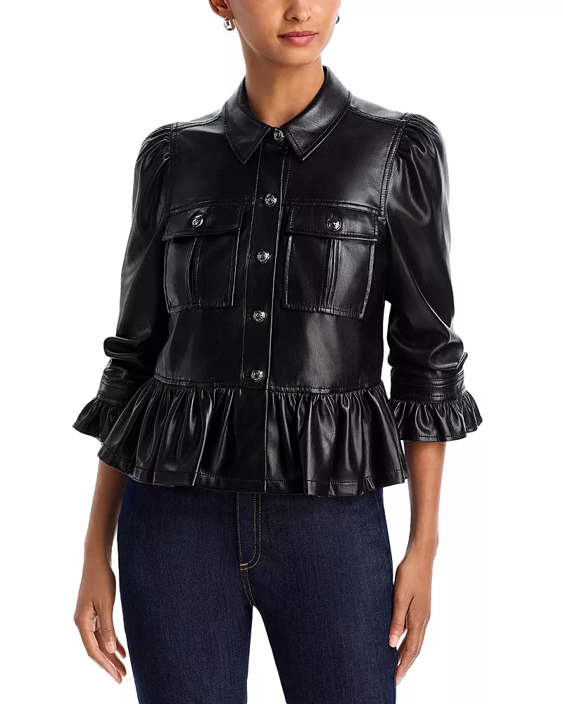 Cinq a Sept Lite Faux Leather Delanie Jacket