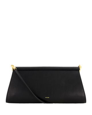 Vince Double Bar Leather Clutch