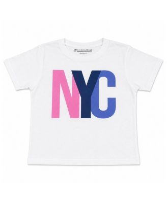 Girls' NYC Tri Color Crew Tee Top - Big Kid