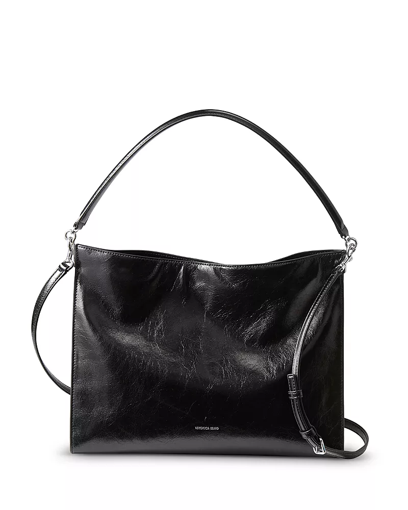 Veronica Beard Crinkle Leather Shoulder Bag