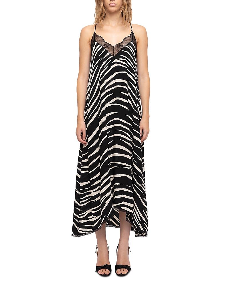 Zadig & Voltaire Risty Lace Trim Printed Dress