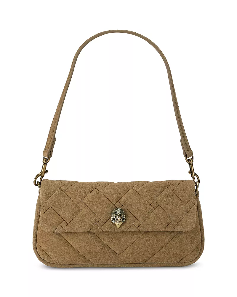 Kurt Geiger London Pickle Small Stitched Suede Shoulder Bag