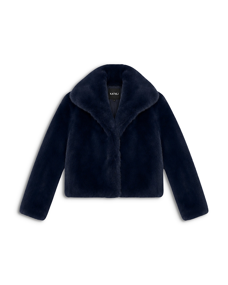 KatieJnyc Girls' Tween Romani Cropped Faux Fur Jacket - Big Kid