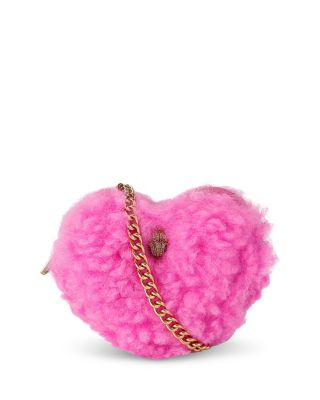 Micro Faux Fur Heart Mini Bag