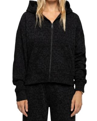 Zadig & Voltaire Cotton Leopard Print Hooded Sweatshirt