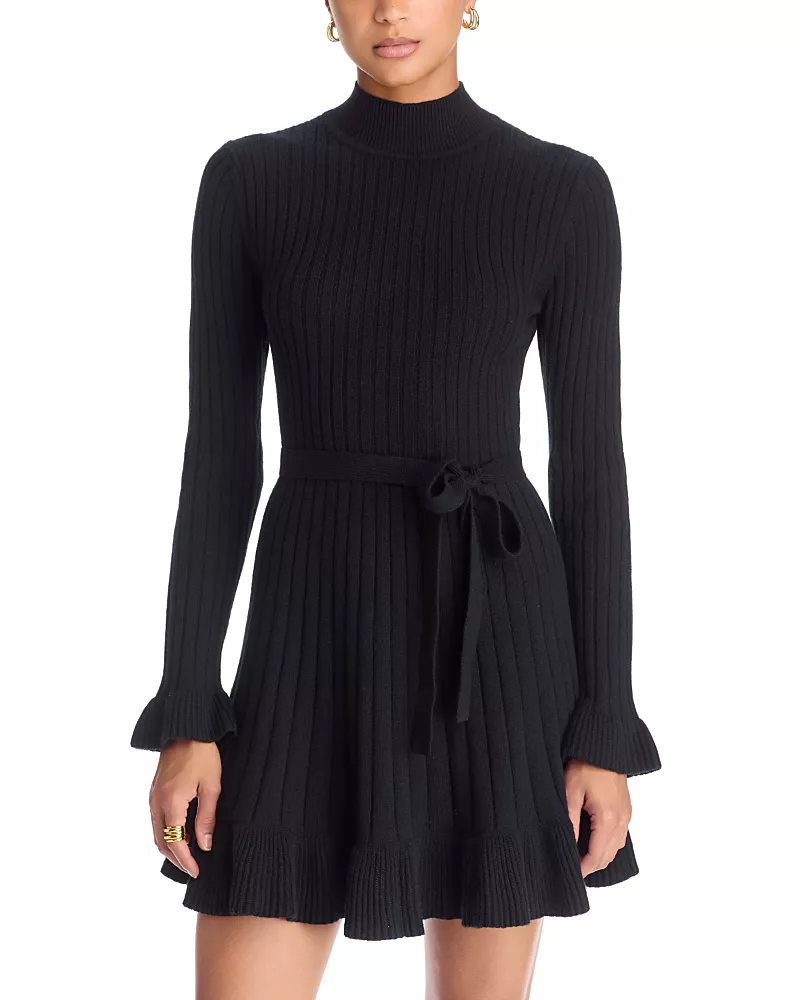 Paige Sandria Ribbed Mini Sweater Dress