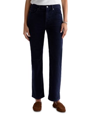 Brinley Mid Rise Straight Corduroy Jeans in Deep Trenches