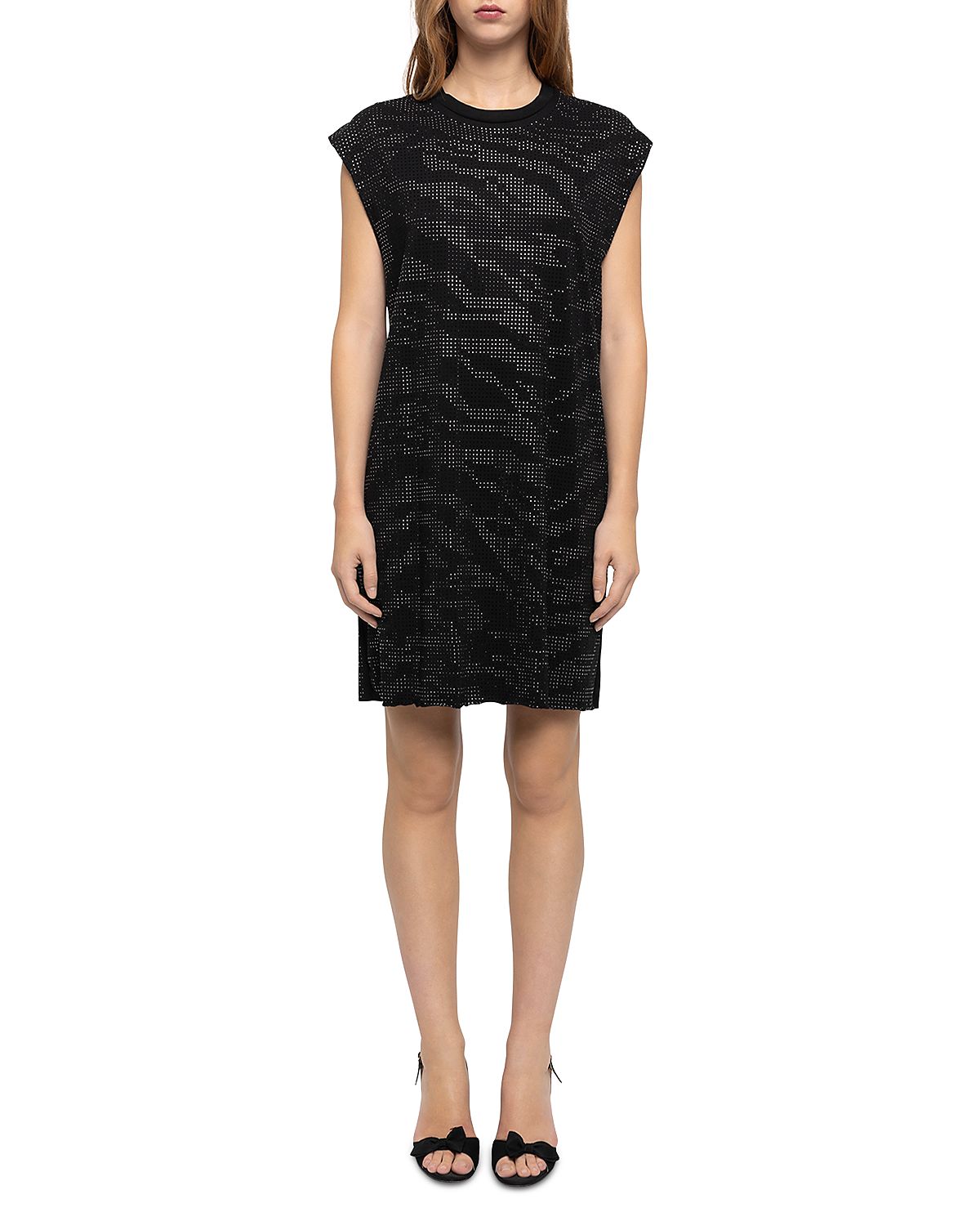 Zadig & Voltaire Roe Cotton Embellished Zebra Motif Dress