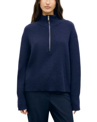 Rika Half Zip Ribbed Sweater