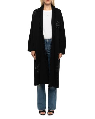 Zadig & Voltaire Camy Wool & Cashmere Fringed Embellished Cardigan