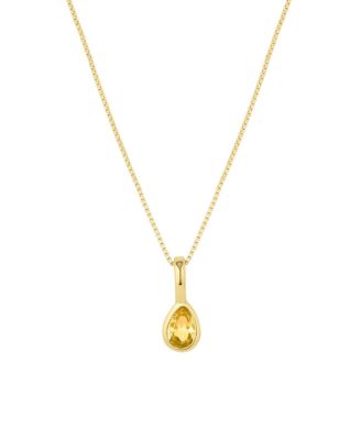  Teardrop Birthstone Necklace