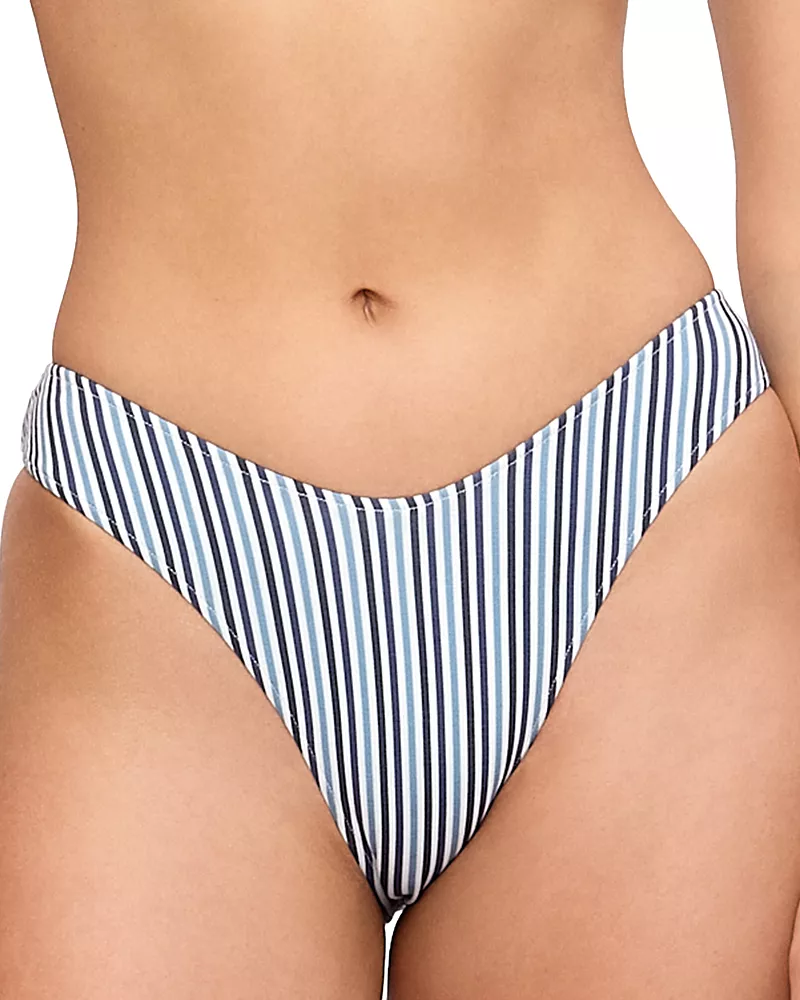 Zulu & Zephyr Stripe Curve Bikini Bottoms