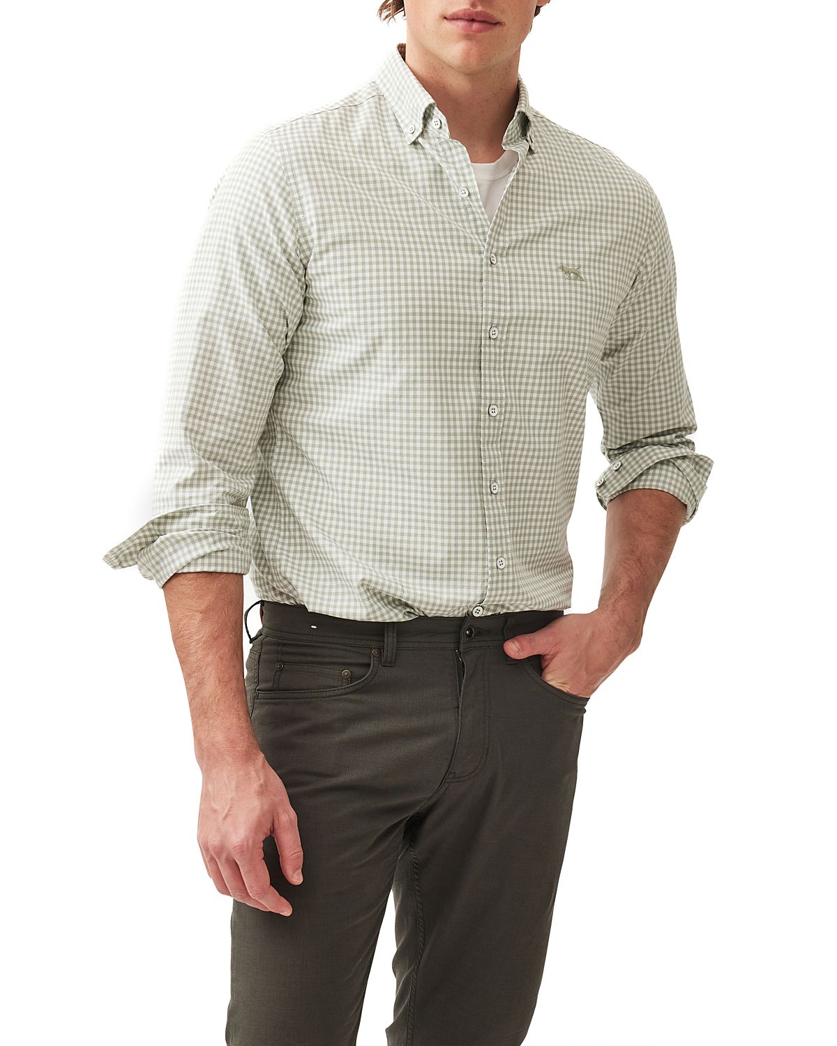Rodd & Gunn Gunn Check Oxford Long Sleeve Slim Fit Shirt