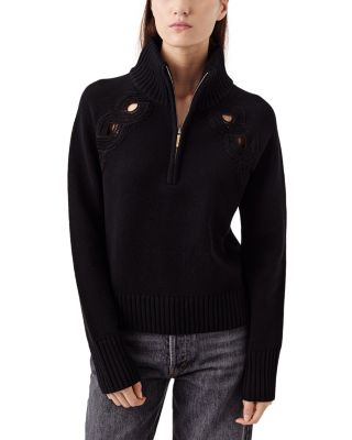 Tressé Tresse Monfor Braided Opening Thick Sweater In Black